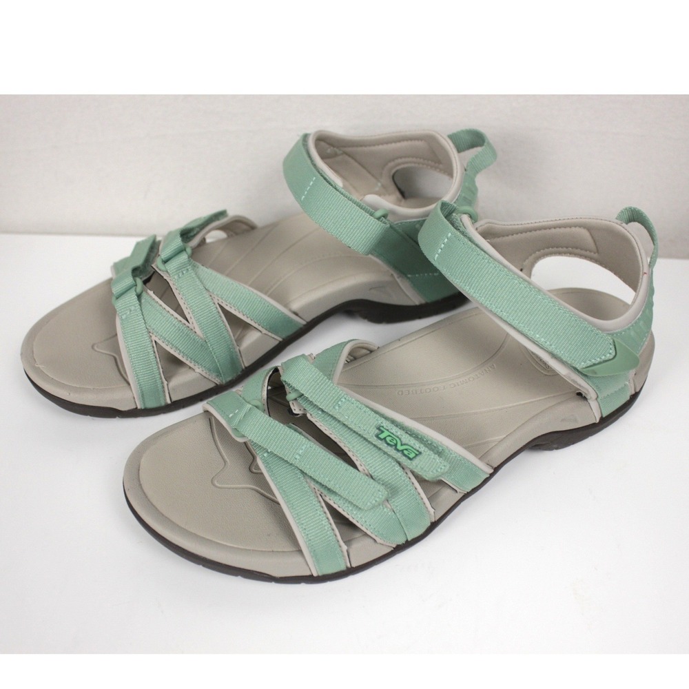 Teva Tirra Sport Sandals Womens 9.5 Mint Green Hiking Water Trail Outdoor